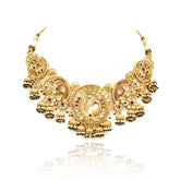 Maitreye Matt Gold Peacock Necklace Set - The Pashm